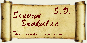 Stevan Drakulić vizit kartica